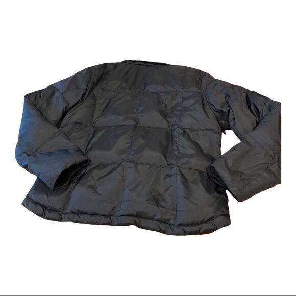 IZOD OUTERWEAR Black Puffer Jacket Teddy Collar Duck Feathers XL - Picture 3 of 8